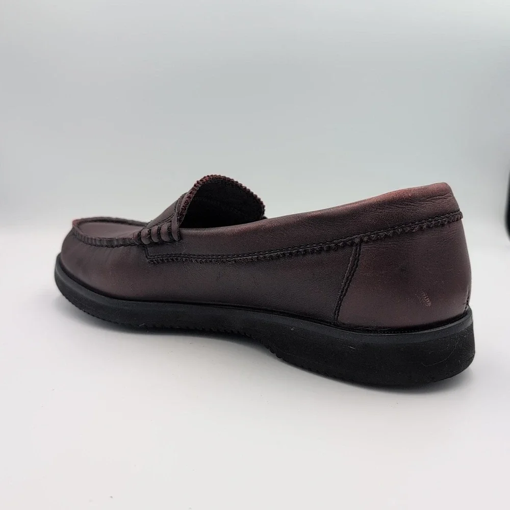 Rockport Vibram Leather Loafers Shoes Men's Size 12 M Medium Brown Beef Roll